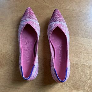 Rothys special edition points pink plaid 7.5